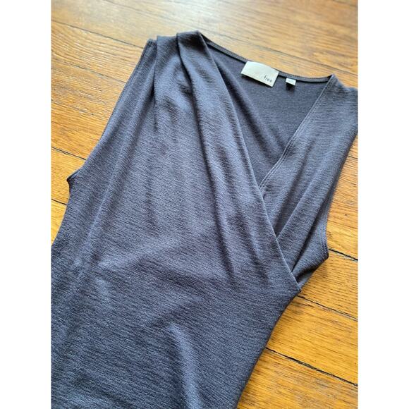 ARITZIA: WILFRED FREE Gray Knit Faux Wrap Dress sz XXS - Picture 7 of 11